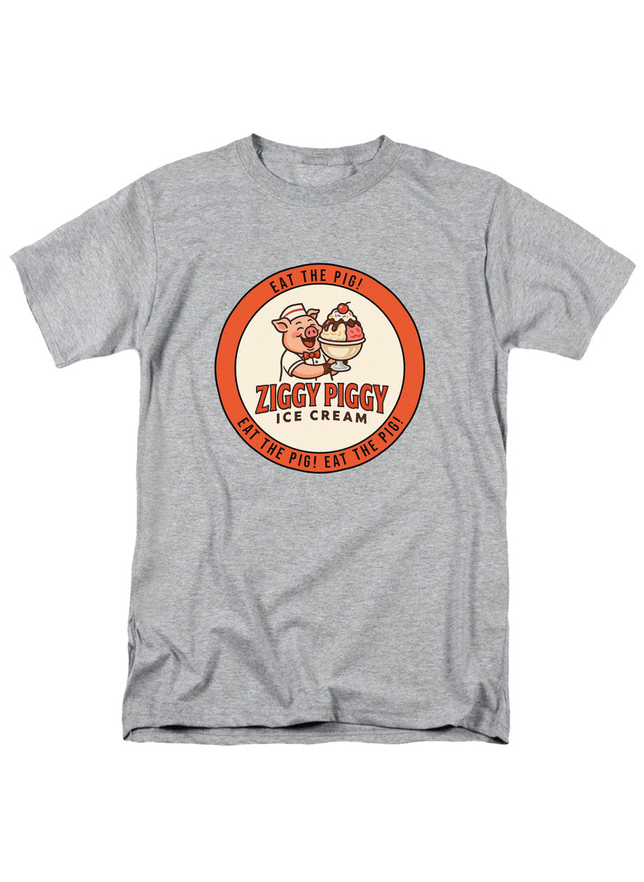 Gray Ziggy Piggy Eat the Pig T-Shirt