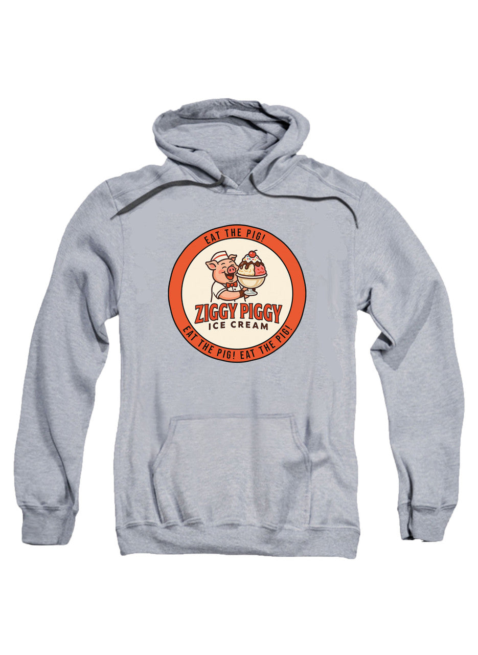 Gray Ziggy Piggy Eat the Pig Hoodie
