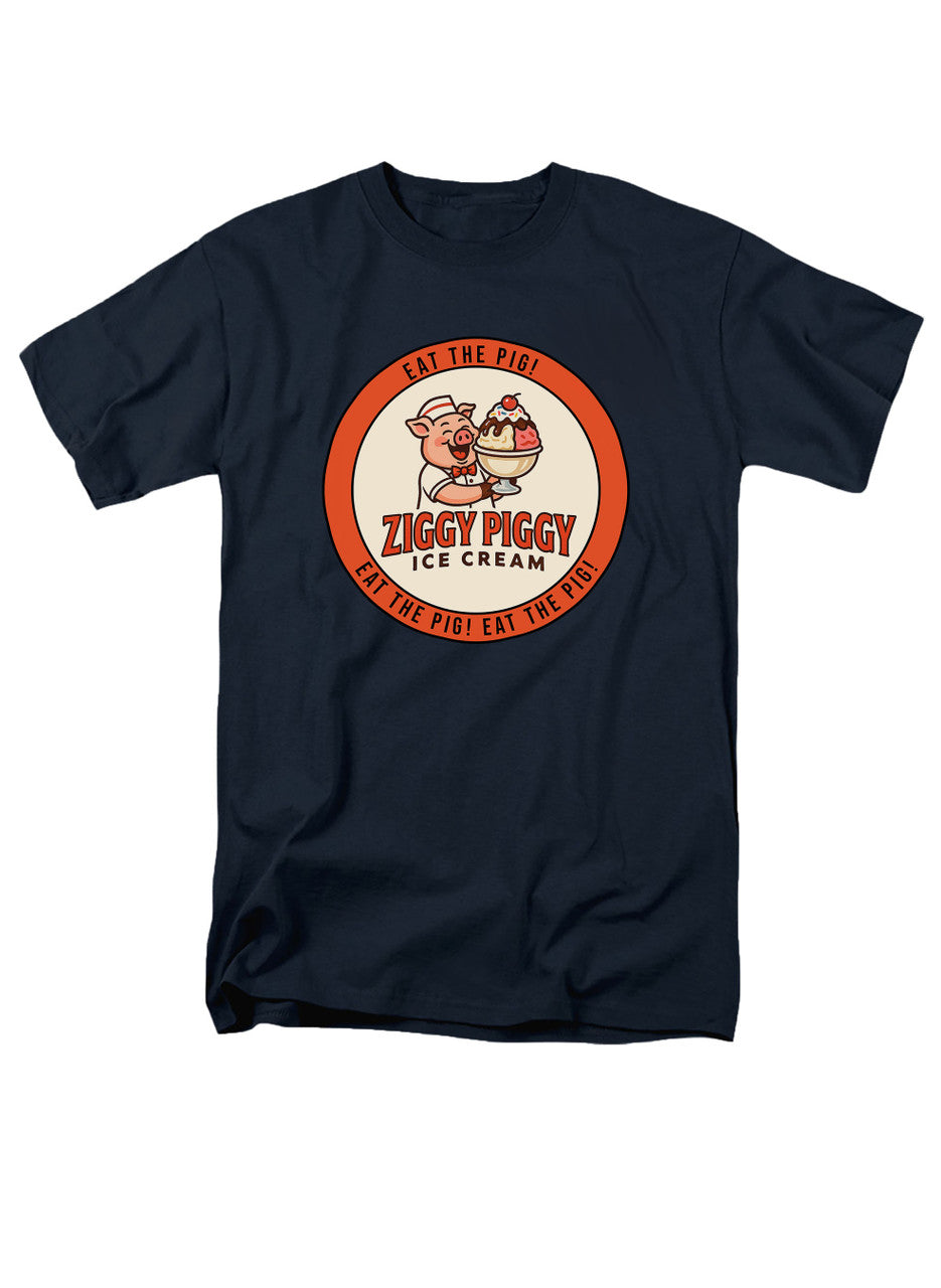 Navy Ziggy Piggy Eat the Pig T-Shirt