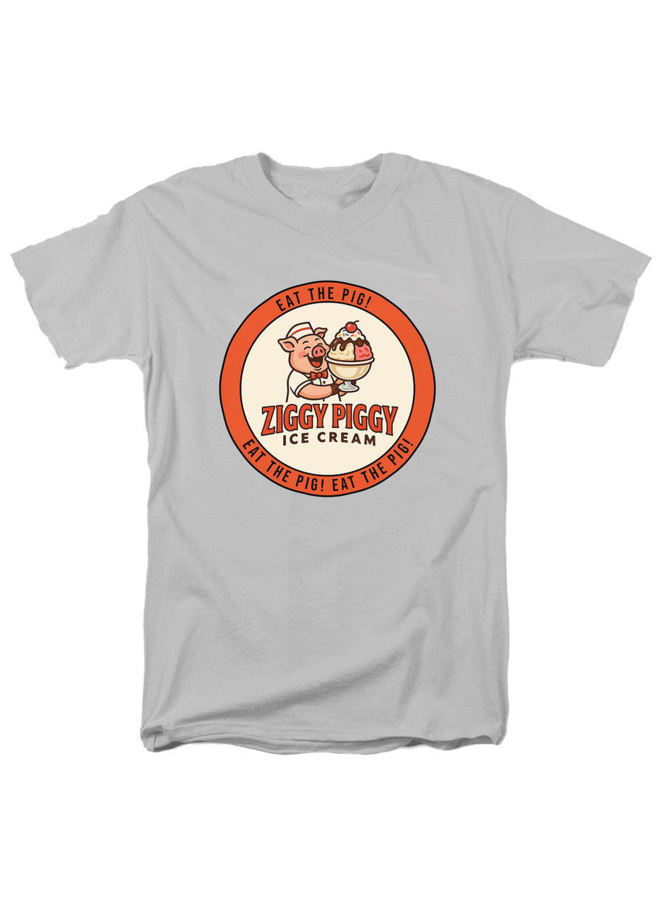 White Ziggy Piggy Eat the Pig T-Shirt