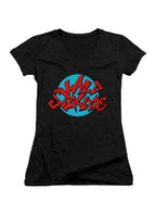 Black Wyld Stallyns Logo Juniors V-Neck T-Shirt