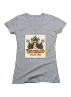 Gray Waterloo Splash Zone Juniors V-Neck T-Shirt