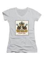 White Waterloo Splash Zone Juniors V-Neck T-Shirt