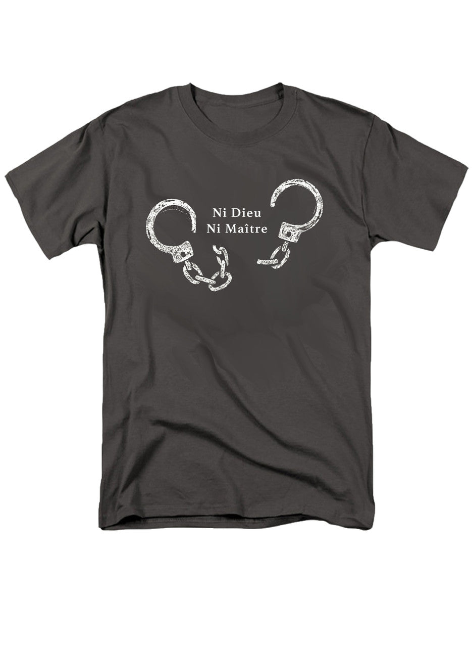 Charcoal Ni Dieu Ni Maître (No Gods No Master) T-Shirt