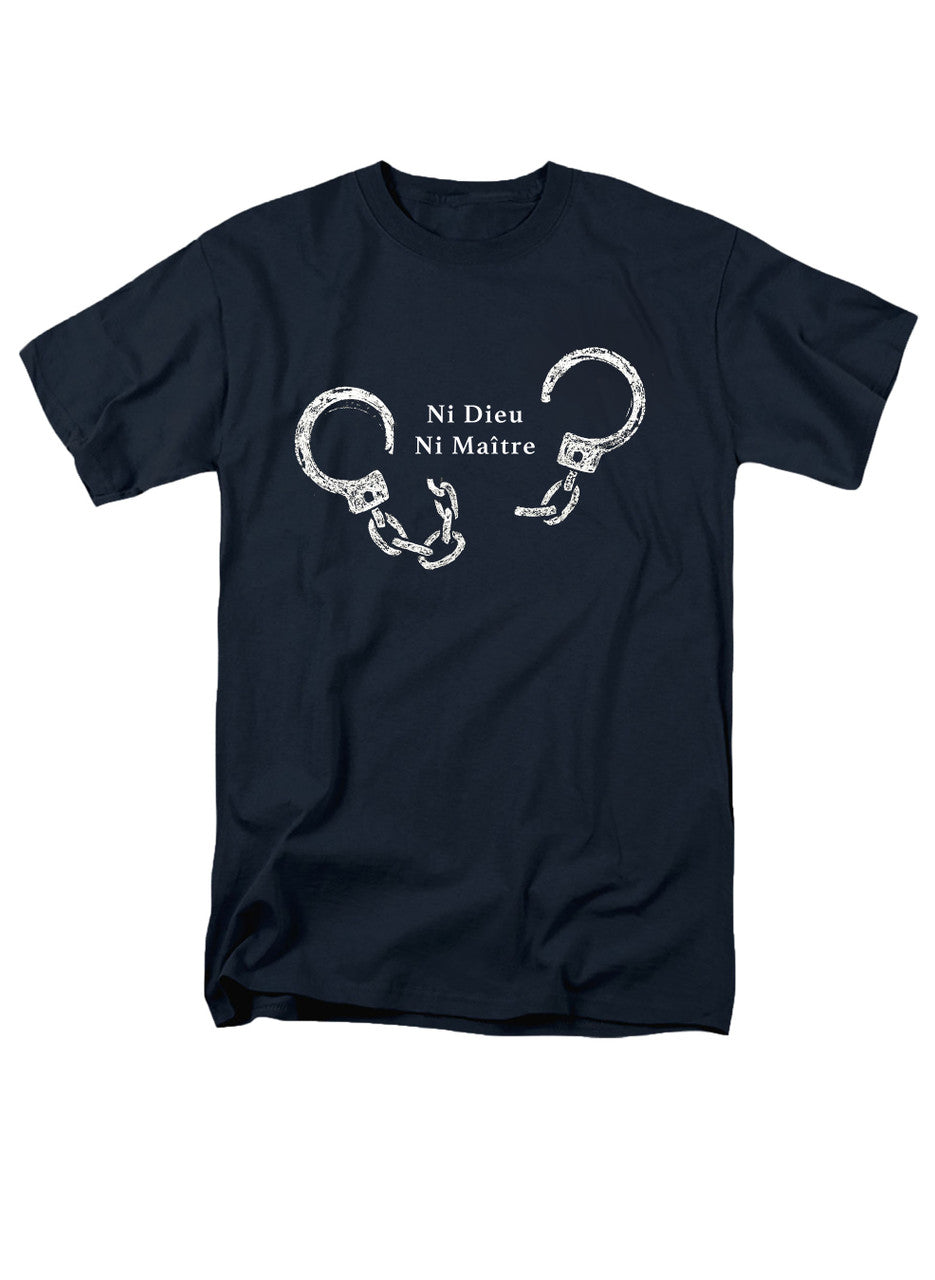 Navy Ni Dieu Ni Maître (No Gods No Master) T-Shirt