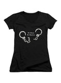 Black Ni Dieu Ni Maître (No Gods No Master) Juniors V-Neck T-Shirt