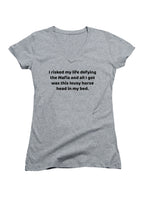 Gray I risked my life defying the Mafia Juniors V-Neck T-Shirt