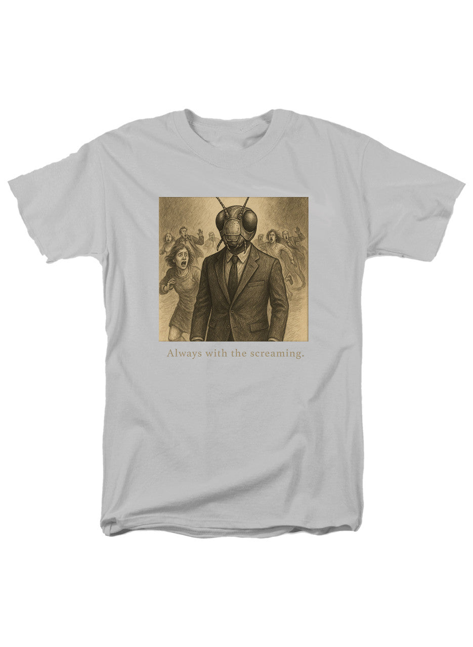 White Always with the screaming T-Shirt