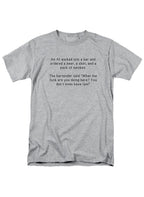 Gray An AI walked into a bar and ordered a beer, a shot, and a pack T-Shirt