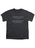 Charcoal An AI walked into a bar and ordered a beer, a shot, and a pack Youth/Toddler T-Shirt