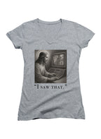 Gray I saw that Juniors V-Neck T-Shirt