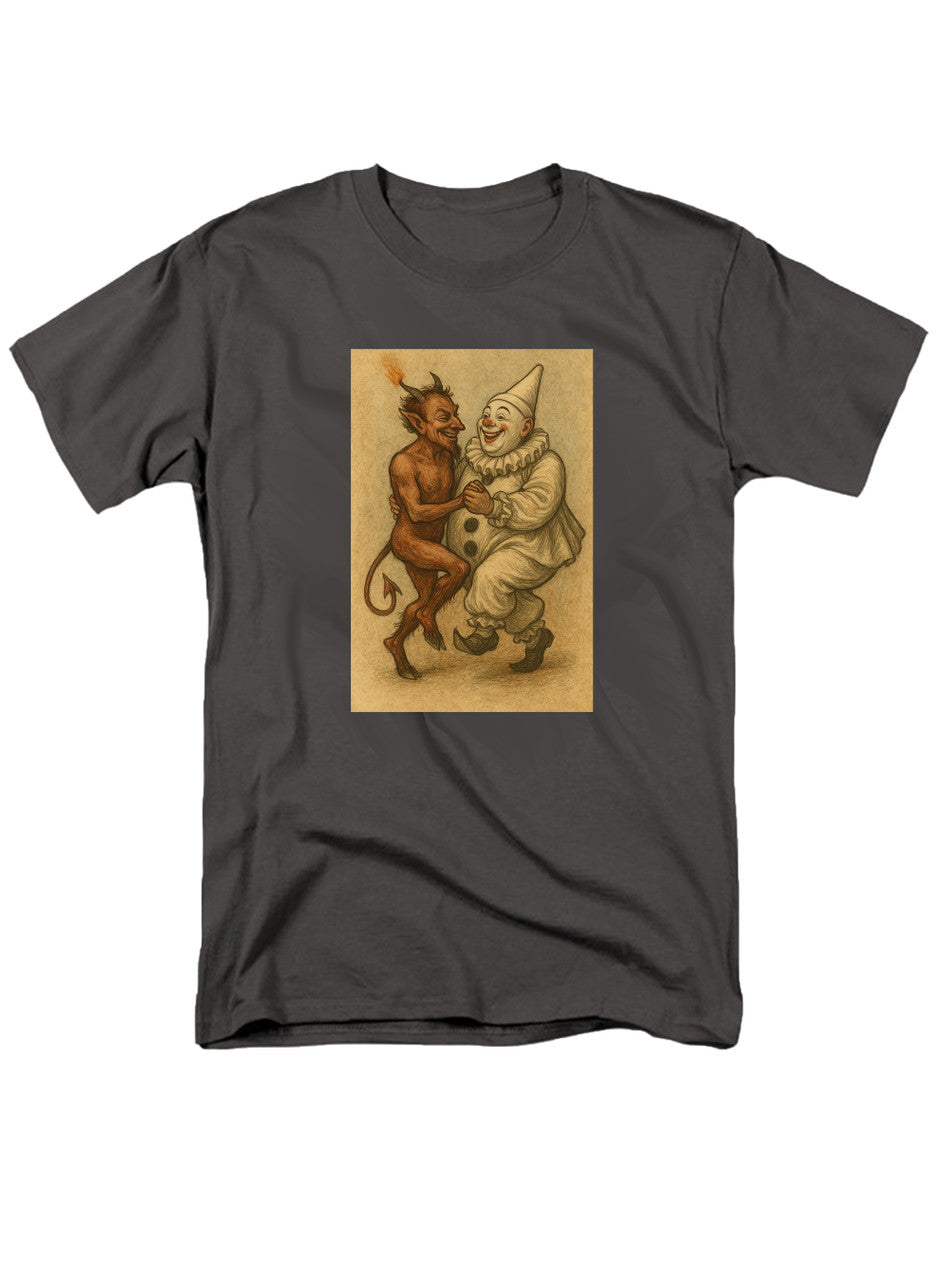 Charcoal Dancing Devil Clown T-Shirt