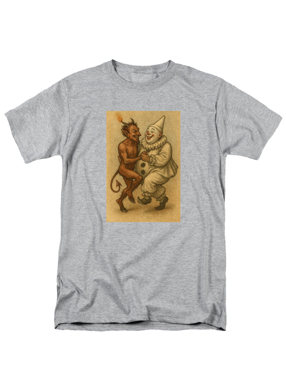 Gray Dancing Devil Clown T-Shirt