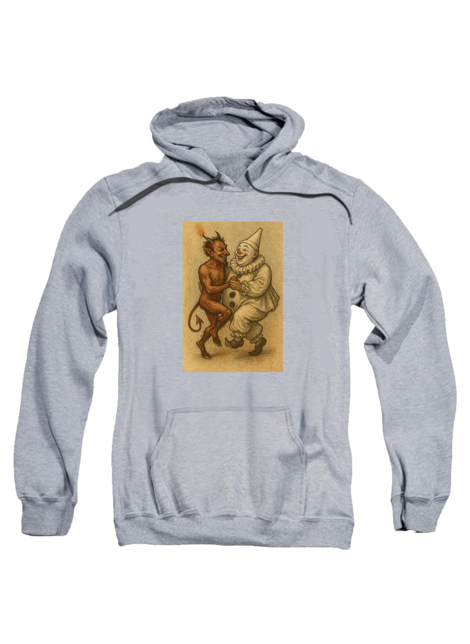 Gray Dancing Devil Clown Hoodie