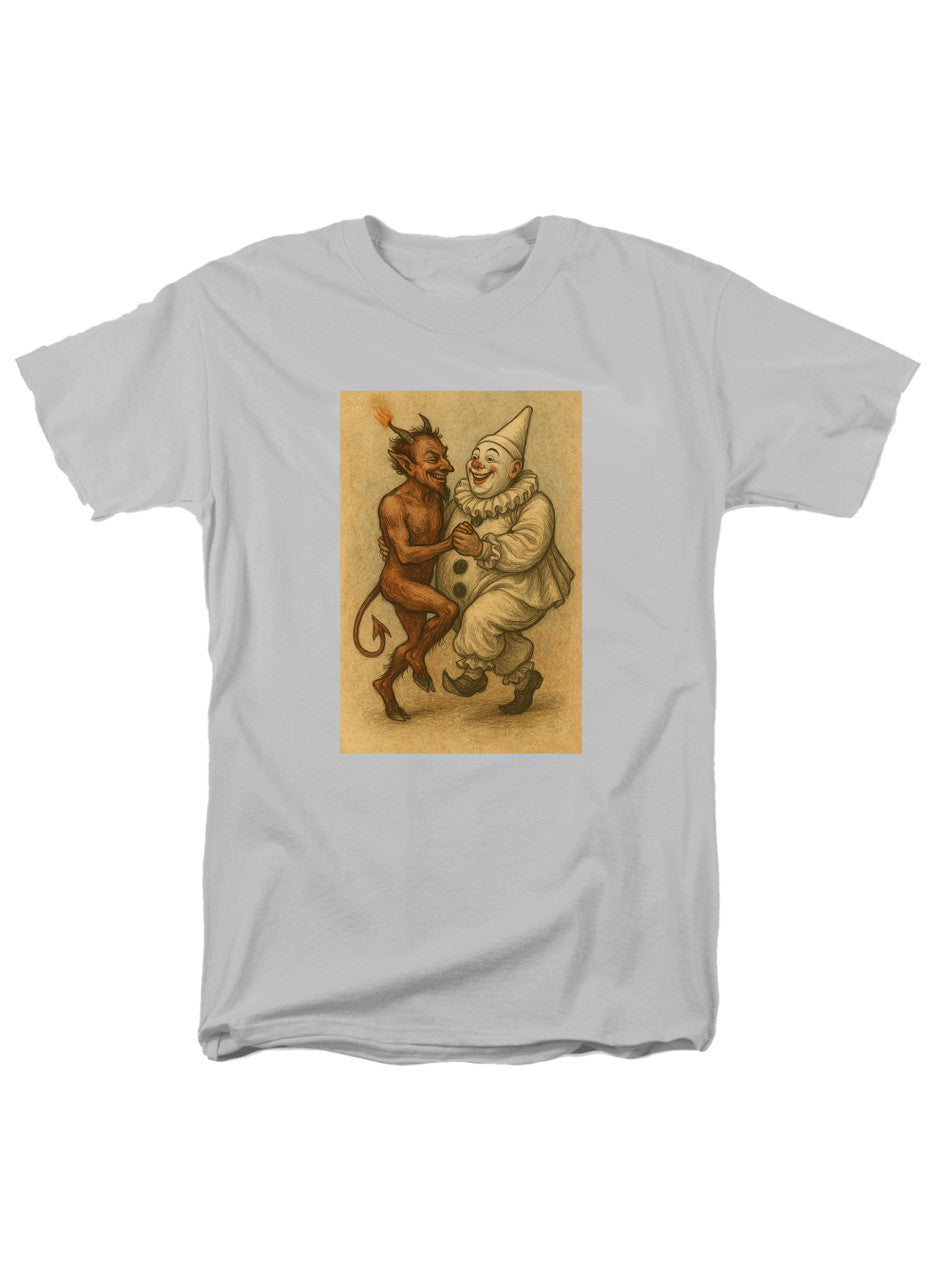 White Dancing Devil Clown T-Shirt