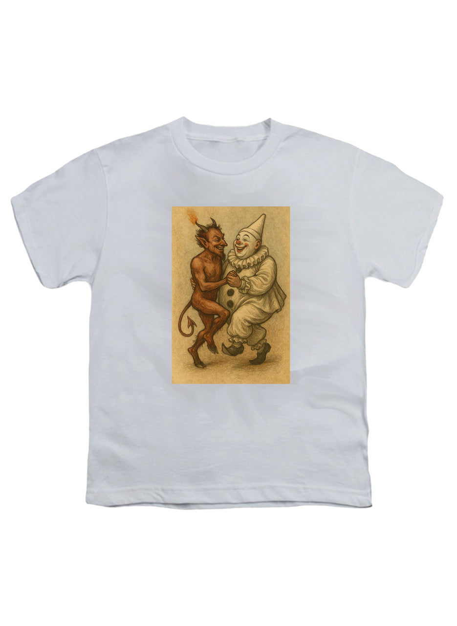 White Dancing Devil Clown Youth/Toddler T-Shirt
