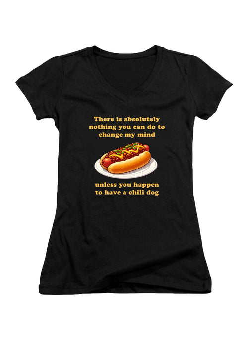 Black Nothing to change my mind Juniors V-Neck T-Shirt