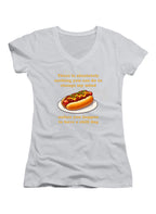 White Nothing to change my mind Juniors V-Neck T-Shirt
