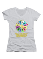 White Election Spin to Lose Juniors V-Neck T-Shirt