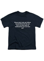 Navy Please don’t ask any follow up questions Youth/Toddler T-Shirt