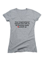 Gray Your inspirational speech Juniors V-Neck T-Shirt
