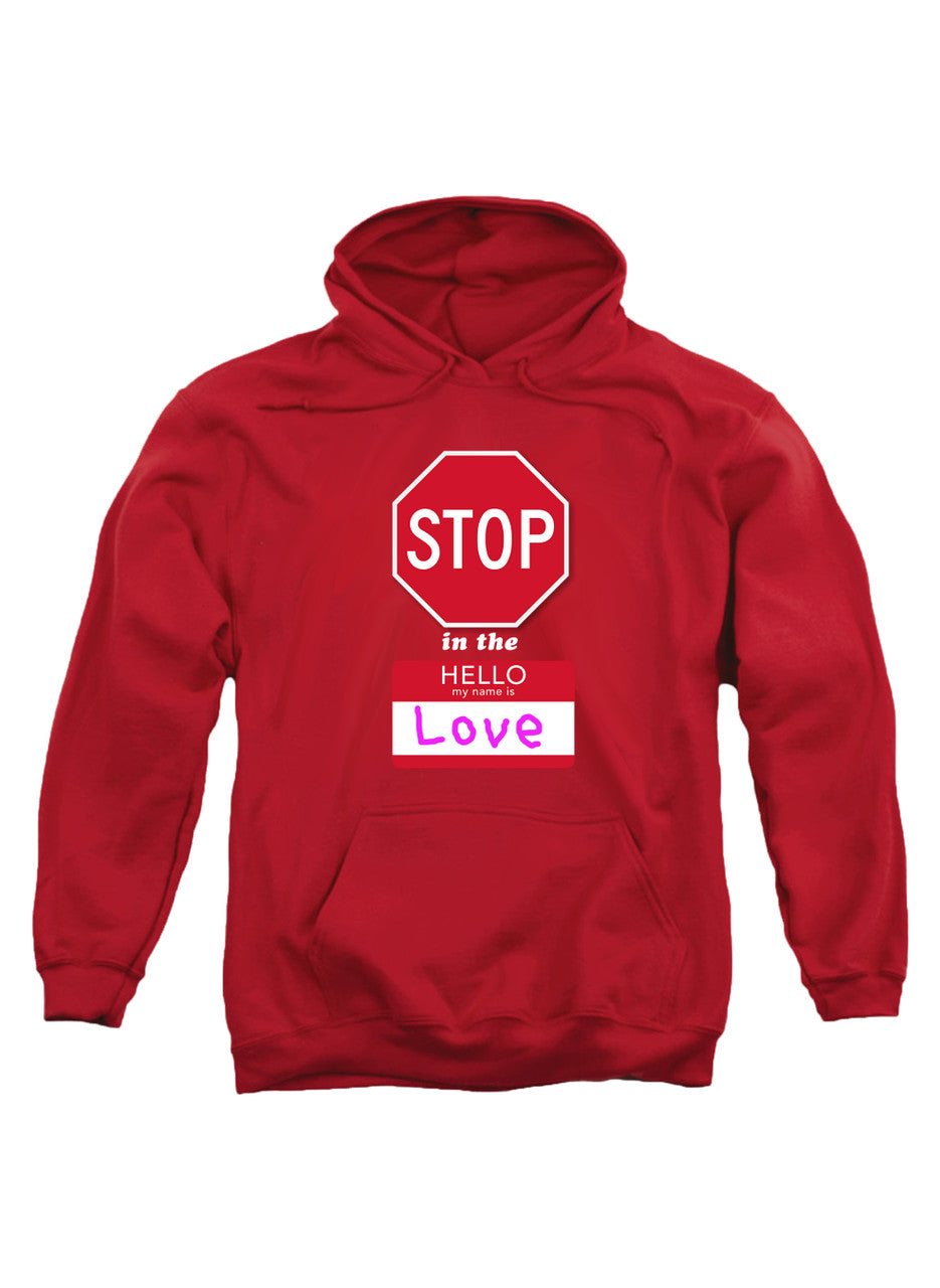 Red Stop in the Name of Love Hoodie