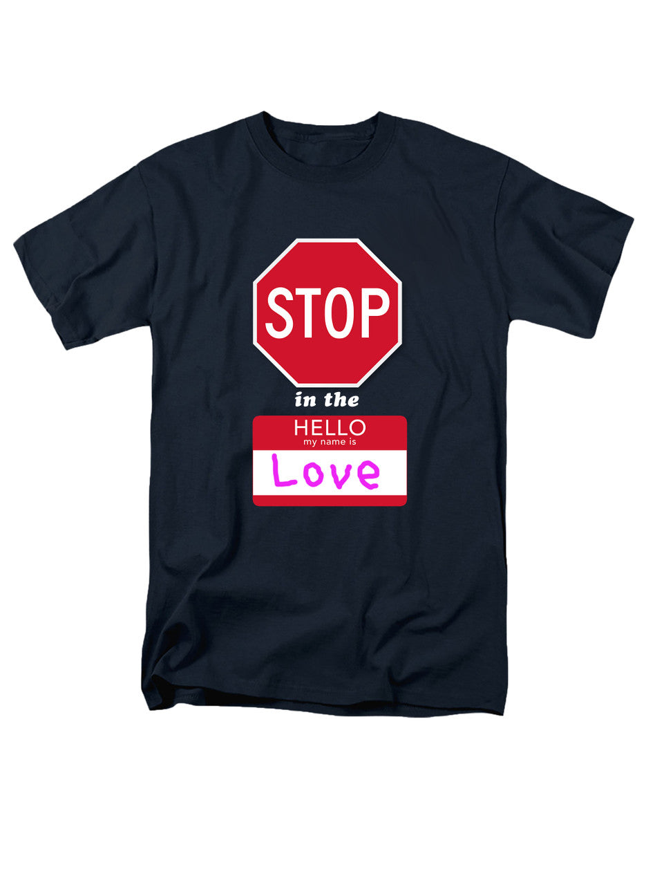 Navy Stop in the Name of Love T-Shirt