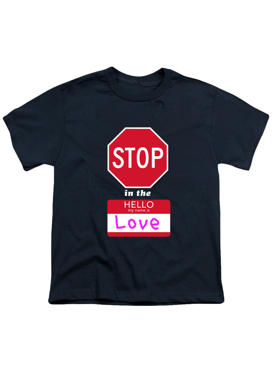 Navy Stop in the Name of Love Youth/Toddler T-Shirt