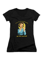 Black If you can't say something polite Juniors V-Neck T-Shirt