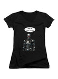 Black Man do I hate humans Juniors V-Neck T-Shirt