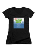 Black Miracle Food Juniors V-Neck T-Shirt