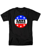 Black Save Ferris Badge T-Shirt