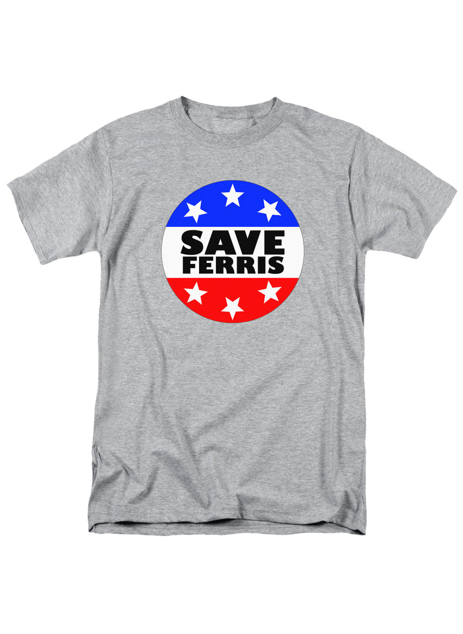 Gray Save Ferris Badge T-Shirt