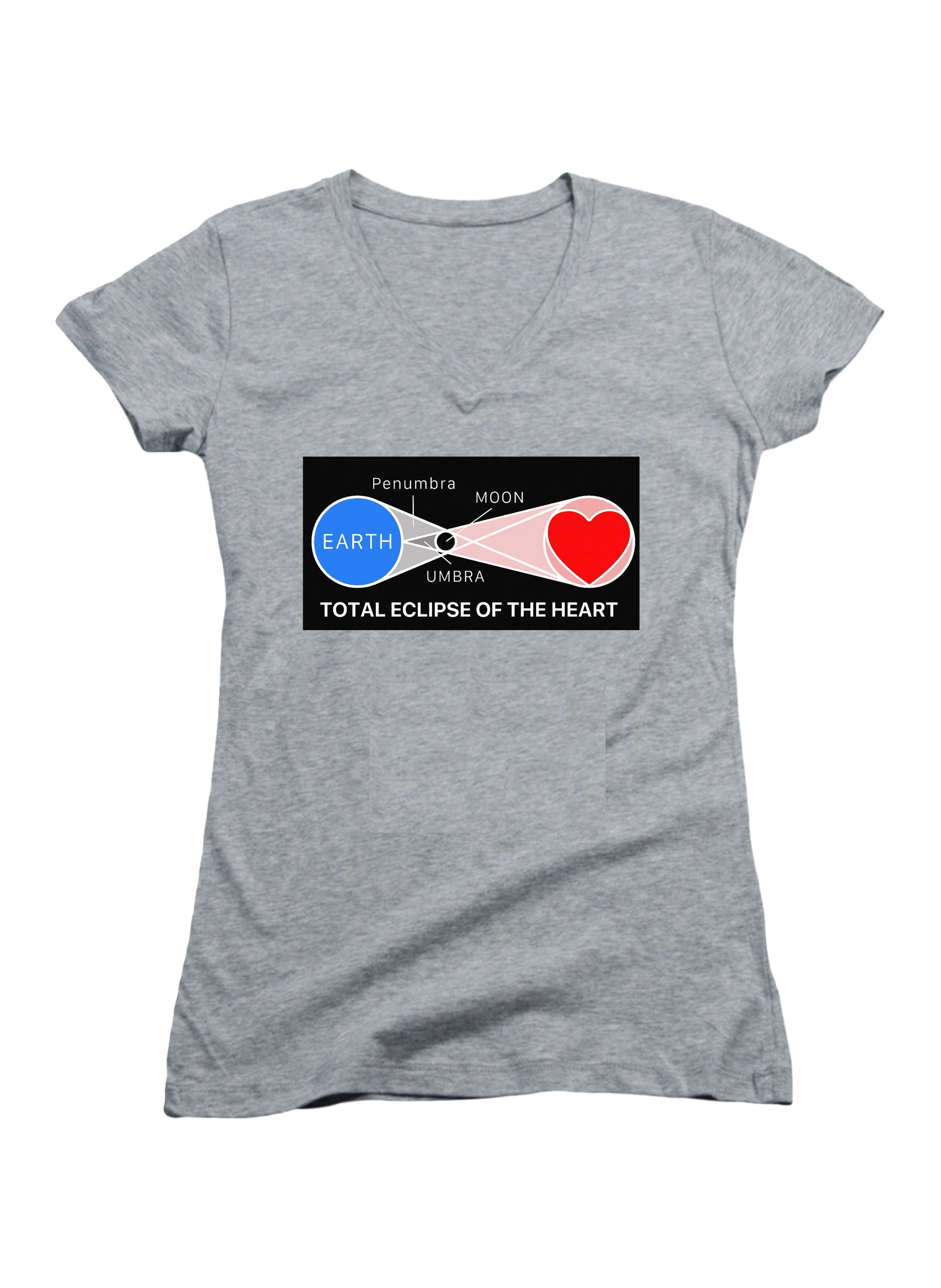 Total Eclipse of the Heart Juniors V-Neck T-Shirt