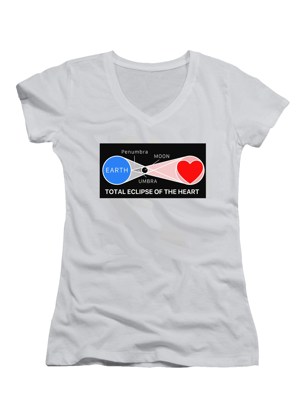 Total Eclipse of the Heart Juniors V-Neck T-Shirt