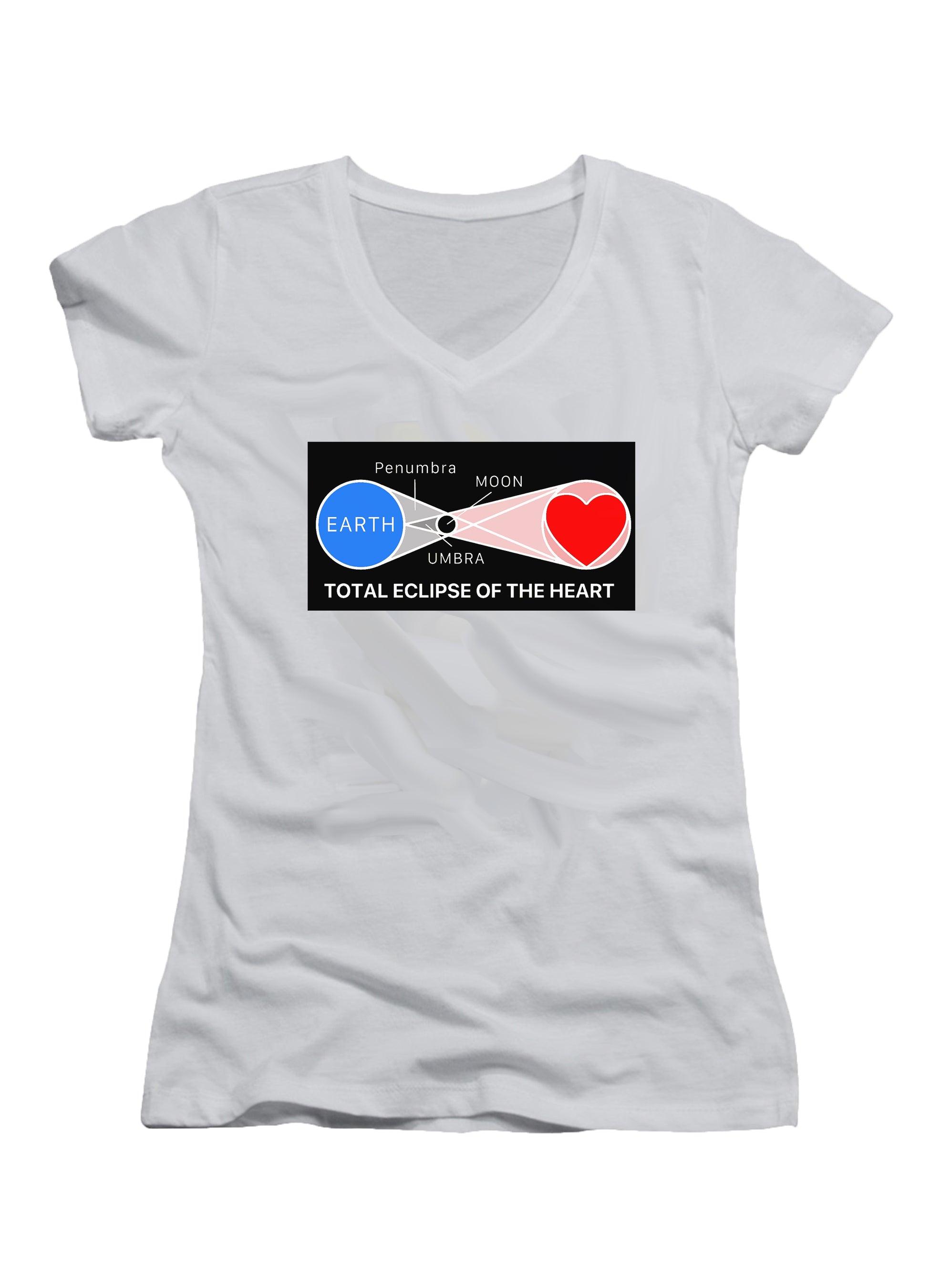 Total Eclipse of the Heart Juniors V-Neck T-Shirt