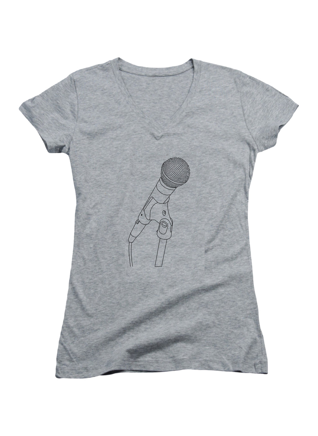 Microphone Juniors V-Neck T-Shirt