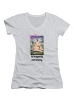Rain on your wedding day Is tragedy Juniors V-Neck T-Shirt