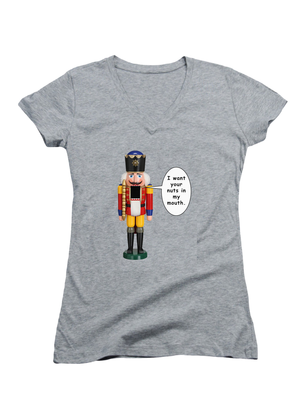 I want your nuts in my mouth Juniors V-Neck T-Shirt