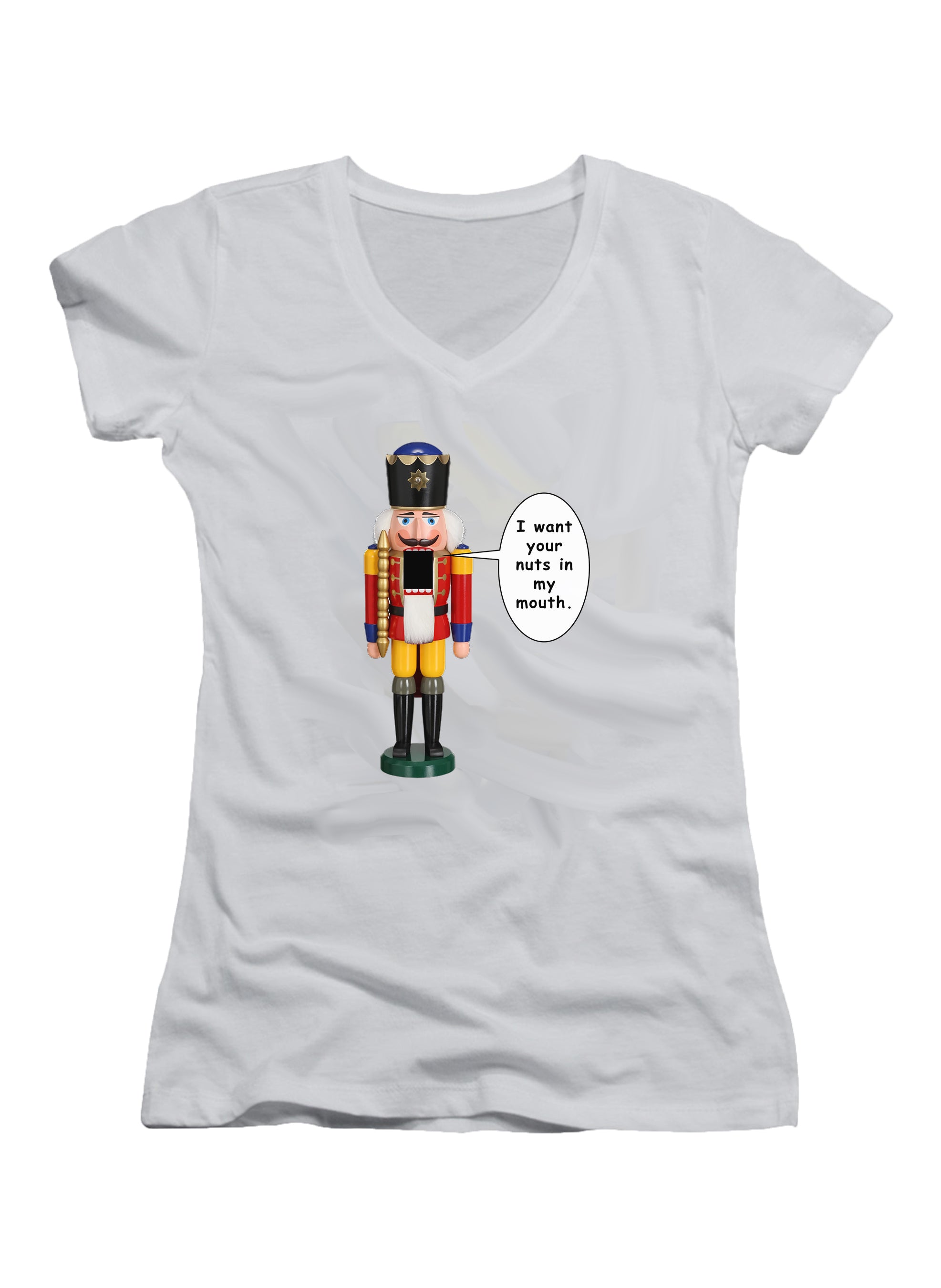 I want your nuts in my mouth Juniors V-Neck T-Shirt