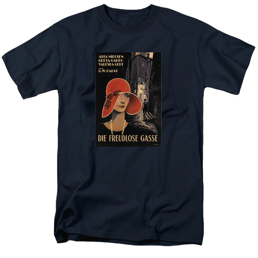 NCP-IM0554 The Joyless Street 1925 Greta Garbo Movie Poster Navy AT