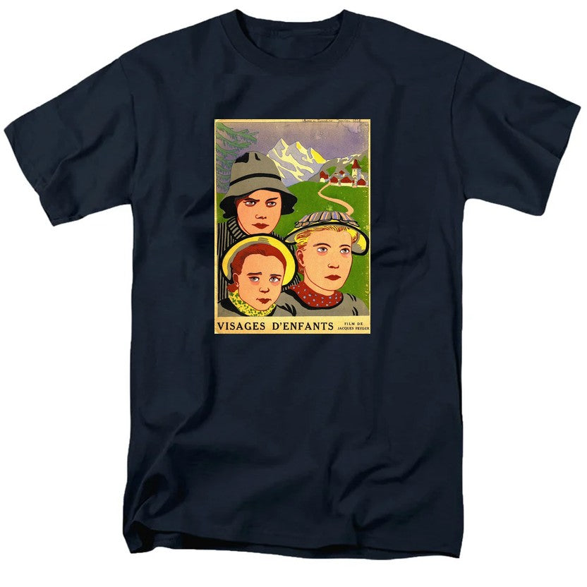 NCP-IM0555 Visages d'Enfants Jacques Feyder Movie Poster Navy AT