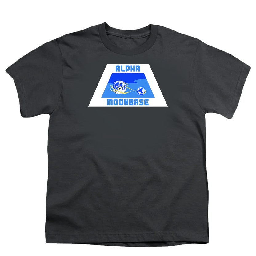 NCP-IM0556 Space 1999 Alpha Moonbase Logo Charcoal YT