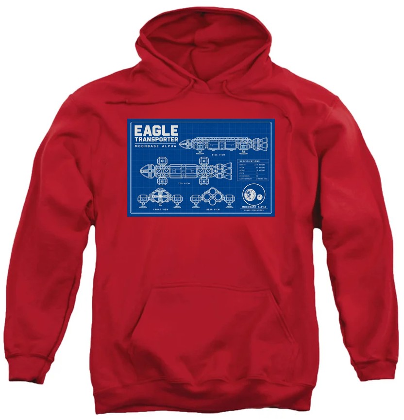 NCP-IM0559 Space 1999 Eagle Transporter Blueprints Red AFTH