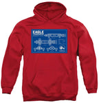 NCP-IM0559 Space 1999 Eagle Transporter Blueprints Red AFTH