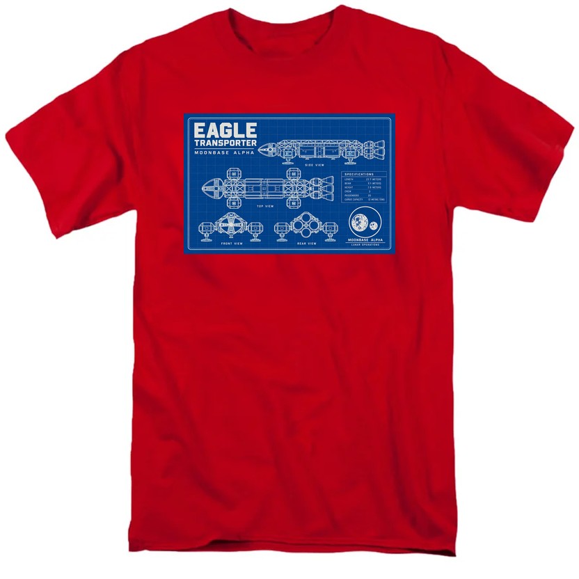 NCP-IM0559 Space 1999 Eagle Transporter Blueprints Red AT