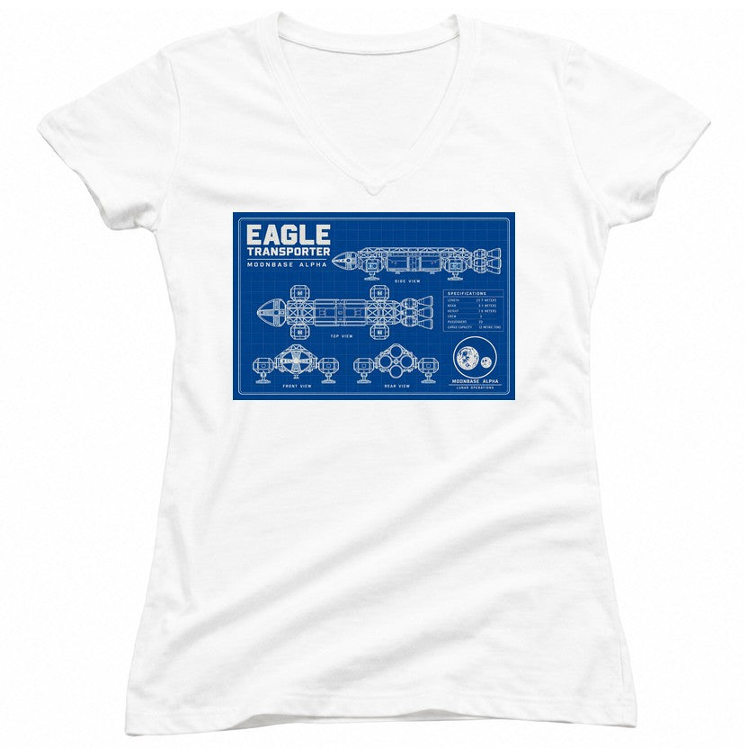 NCP-IM0559 Space 1999 Eagle Transporter Blueprints White JS