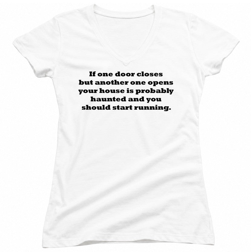 NCP-IM0576 If One Door Closes Your House Is Haunted White JS