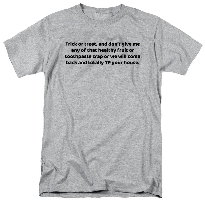 NCP-IM0586 Trick or Treat No Healthy Fruit Gray AT