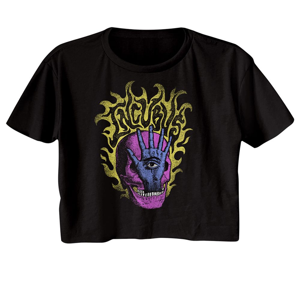 Incubus Ladies Crop Top - Skull Hand